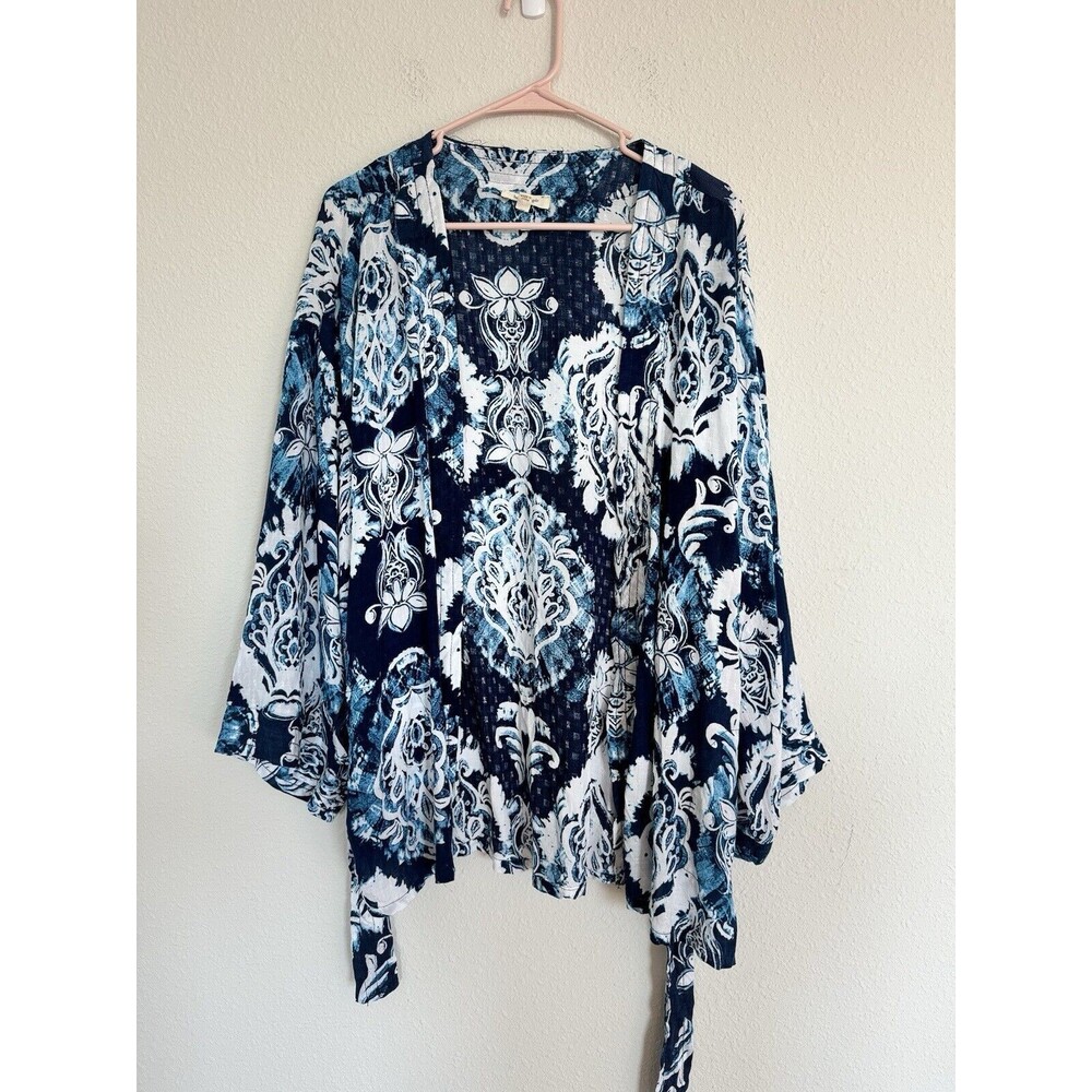 NWOT Haute Hippie Psychedelic Belted Kimono Wrap Kaftan Reversible Robe Large